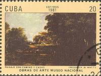 (1981-006) Марка Куба "Пейзаж"    Музей в Гаване I Θ